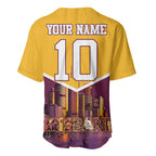 Personalised Brisbane City Rugby Baseball Jersey Muscular Horse Mascot Skyline Graphic