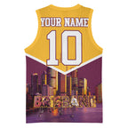 Personalised Brisbane City Rugby Basketball Jersey Muscular Horse Mascot Skyline Graphic