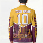 Personalised Brisbane City Rugby Blazer Muscular Horse Mascot Skyline Graphic