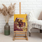 Personalised Brisbane City Rugby Canvas Wall Art Muscular Horse Mascot Skyline Graphic