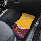 Personalised Brisbane City Rugby Car Mats Muscular Horse Mascot Skyline Graphic