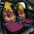 Personalised Brisbane City Rugby Car Seat Cover Muscular Horse Mascot Skyline Graphic