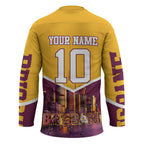 Personalised Brisbane City Rugby Hockey Jersey Muscular Horse Mascot Skyline Graphic