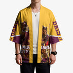 Personalised Brisbane City Rugby Kimono Muscular Horse Mascot Skyline Graphic