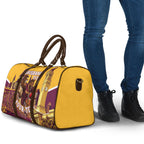 Personalised Brisbane City Rugby Travel Bag Muscular Horse Mascot Skyline Graphic