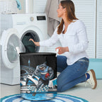 Personalised Sydney Sharks Rugby Laundry Basket Muscular Mascot Harbour Bridge Skyline Graphic
