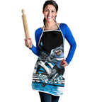 Personalised Sydney Sharks Rugby Apron Muscular Mascot Harbour Bridge Skyline Graphic