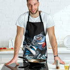 Personalised Sydney Sharks Rugby Apron Muscular Mascot Harbour Bridge Skyline Graphic