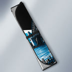 Personalised Sydney Sharks Rugby Auto Sun Shade Muscular Mascot Harbour Bridge Skyline Graphic