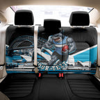 Personalised Sydney Sharks Rugby Back Car Seat Cover Muscular Mascot Harbour Bridge Skyline Graphic