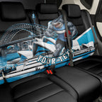 Personalised Sydney Sharks Rugby Back Car Seat Cover Muscular Mascot Harbour Bridge Skyline Graphic