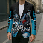 Personalised Sydney Sharks Rugby Blazer Muscular Mascot Harbour Bridge Skyline Graphic