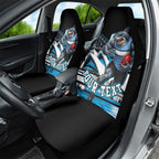 Personalised Sydney Sharks Rugby Car Seat Cover Muscular Mascot Harbour Bridge Skyline Graphic