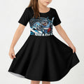 Personalised Sydney Sharks Rugby Kid Short Sleeve Dress Muscular Mascot Harbour Bridge Skyline Graphic