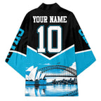 Personalised Sydney Sharks Rugby Kimono Muscular Mascot Harbour Bridge Skyline Graphic