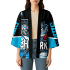 Personalised Sydney Sharks Rugby Kimono Muscular Mascot Harbour Bridge Skyline Graphic