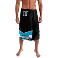 Personalised Sydney Sharks Rugby Lavalava Muscular Mascot Harbour Bridge Skyline Graphic