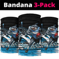 Personalised Sydney Sharks Rugby Neck Gaiter Muscular Mascot Harbour Bridge Skyline Graphic