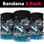 Personalised Sydney Sharks Rugby Neck Gaiter Muscular Mascot Harbour Bridge Skyline Graphic
