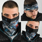Personalised Sydney Sharks Rugby Neck Gaiter Muscular Mascot Harbour Bridge Skyline Graphic