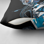 Personalised Sydney Sharks Rugby Pillow Cover Muscular Mascot Harbour Bridge Skyline Graphic