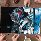 Personalised Sydney Sharks Rugby Puzzle Muscular Mascot Harbour Bridge Skyline Graphic