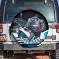 Personalised Sydney Sharks Rugby Spare Tire Cover Muscular Mascot Harbour Bridge Skyline Graphic
