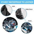 Personalised Sydney Sharks Rugby Spare Tire Cover Muscular Mascot Harbour Bridge Skyline Graphic