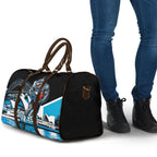 Personalised Sydney Sharks Rugby Travel Bag Muscular Mascot Harbour Bridge Skyline Graphic