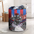Personalised Newcastle Knights Rugby Laundry Basket Armored Knight Mascot City Landmark Graphic
