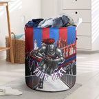 Personalised Newcastle Knights Rugby Laundry Basket Armored Knight Mascot City Landmark Graphic