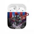 Personalised Newcastle Knights Rugby AirPods Case Armored Knight Mascot City Landmark Graphic