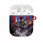 Personalised Newcastle Knights Rugby AirPods Case Armored Knight Mascot City Landmark Graphic