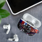 Personalised Newcastle Knights Rugby AirPods Case Armored Knight Mascot City Landmark Graphic