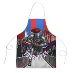 Personalised Newcastle Knights Rugby Apron Armored Knight Mascot City Landmark Graphic