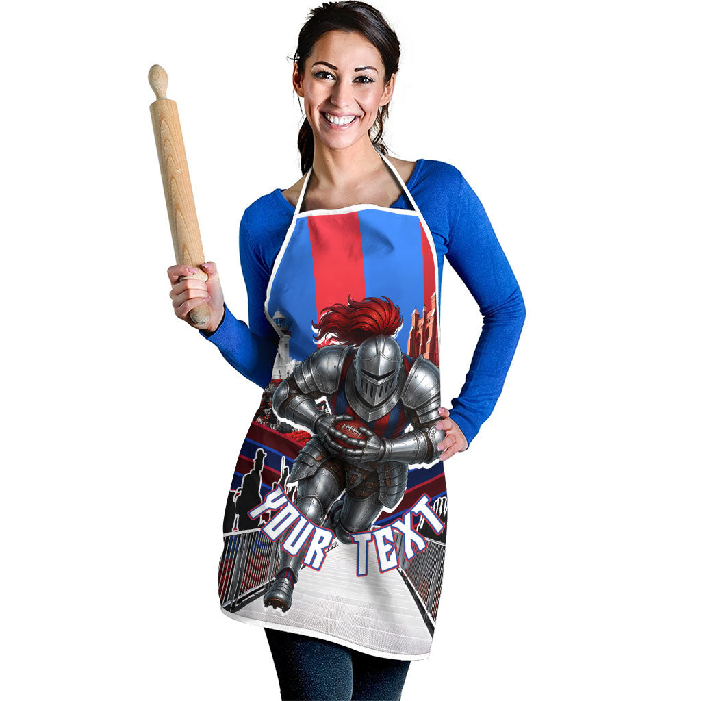Personalised Newcastle Knights Rugby Apron Armored Knight Mascot City Landmark Graphic