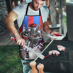 Personalised Newcastle Knights Rugby Apron Armored Knight Mascot City Landmark Graphic