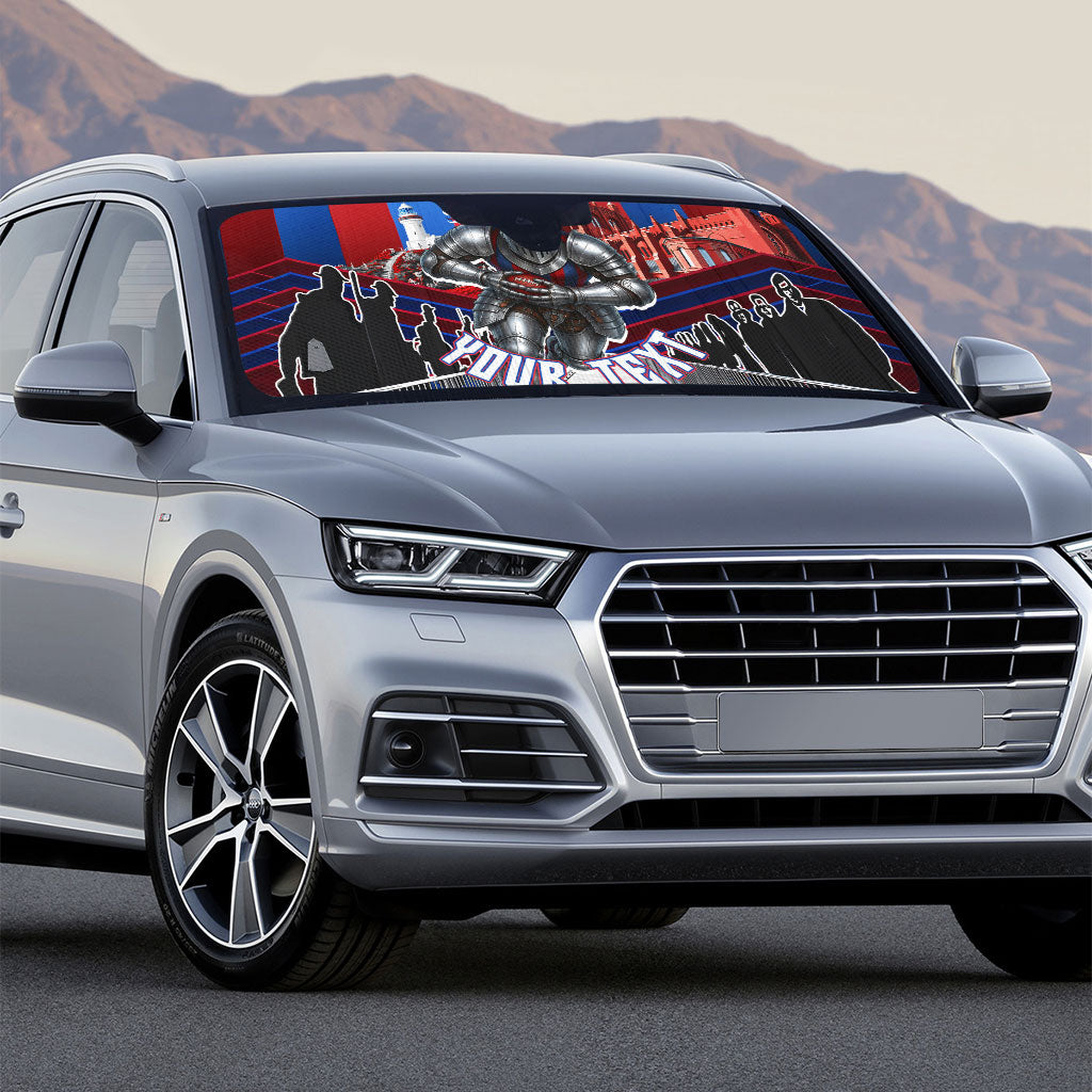 Personalised Newcastle Knights Rugby Auto Sun Shade Armored Knight Mascot City Landmark Graphic