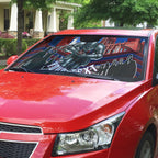 Personalised Newcastle Knights Rugby Auto Sun Shade Armored Knight Mascot City Landmark Graphic