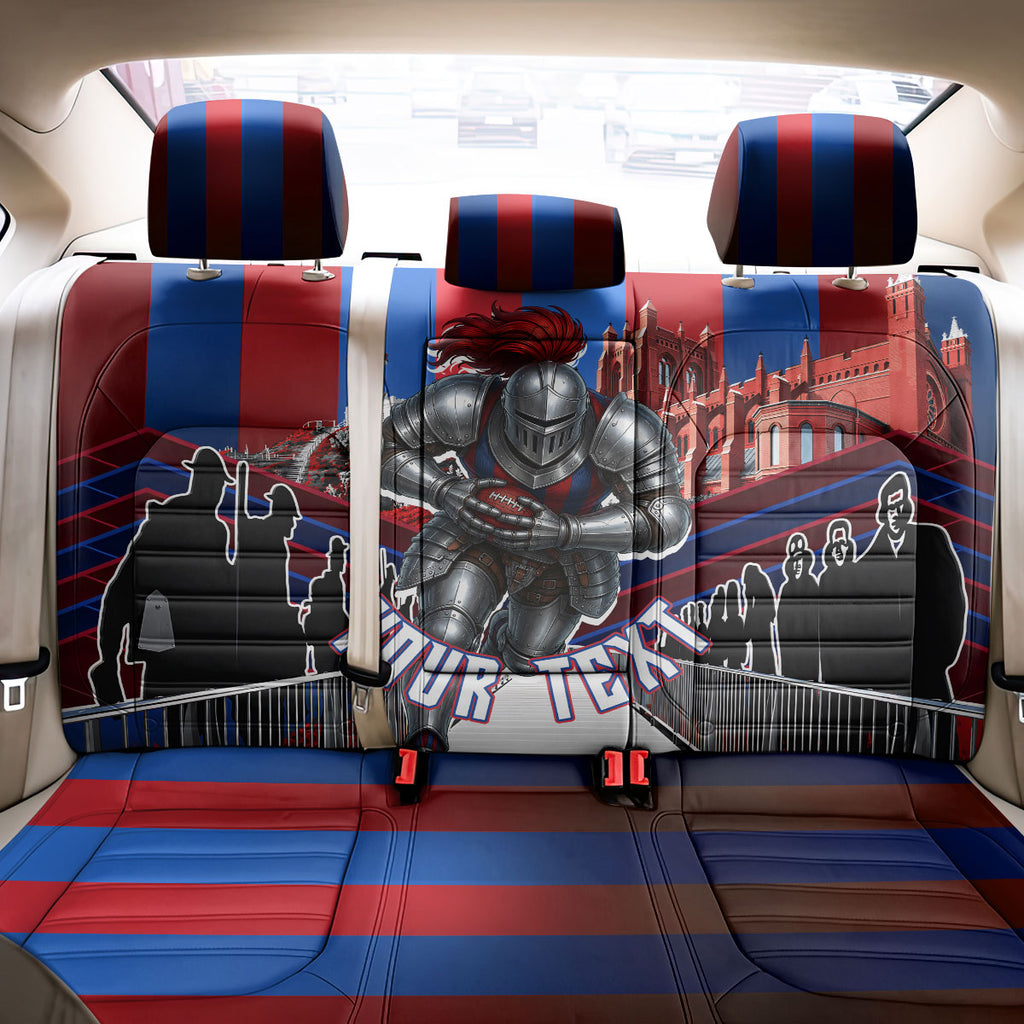 Personalised Newcastle Knights Rugby Back Car Seat Cover Armored Knight Mascot City Landmark Graphic