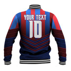 Personalised Newcastle Knights Rugby Baseball Jacket Armored Knight Mascot City Landmark Graphic