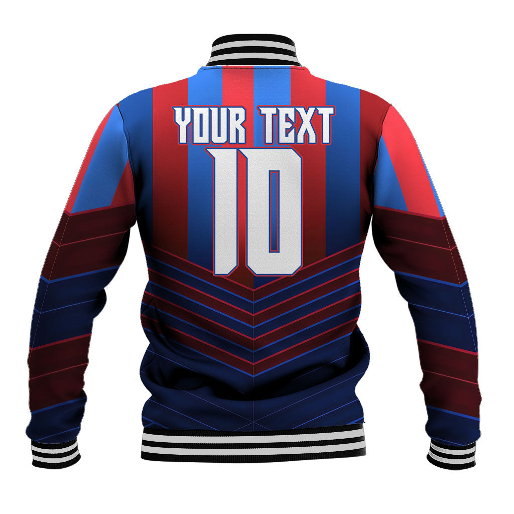 Personalised Newcastle Knights Rugby Baseball Jacket Armored Knight Mascot City Landmark Graphic