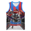 Personalised Newcastle Knights Rugby Basketball Jersey Armored Knight Mascot City Landmark Graphic
