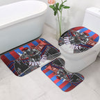 Personalised Newcastle Knights Rugby Bathroom Set Armored Knight Mascot City Landmark Graphic