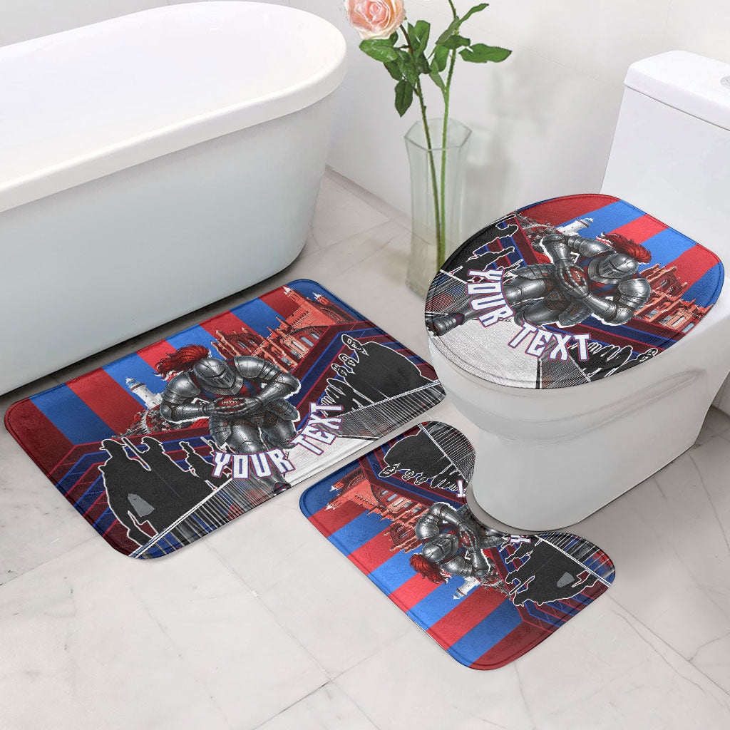 Personalised Newcastle Knights Rugby Bathroom Set Armored Knight Mascot City Landmark Graphic