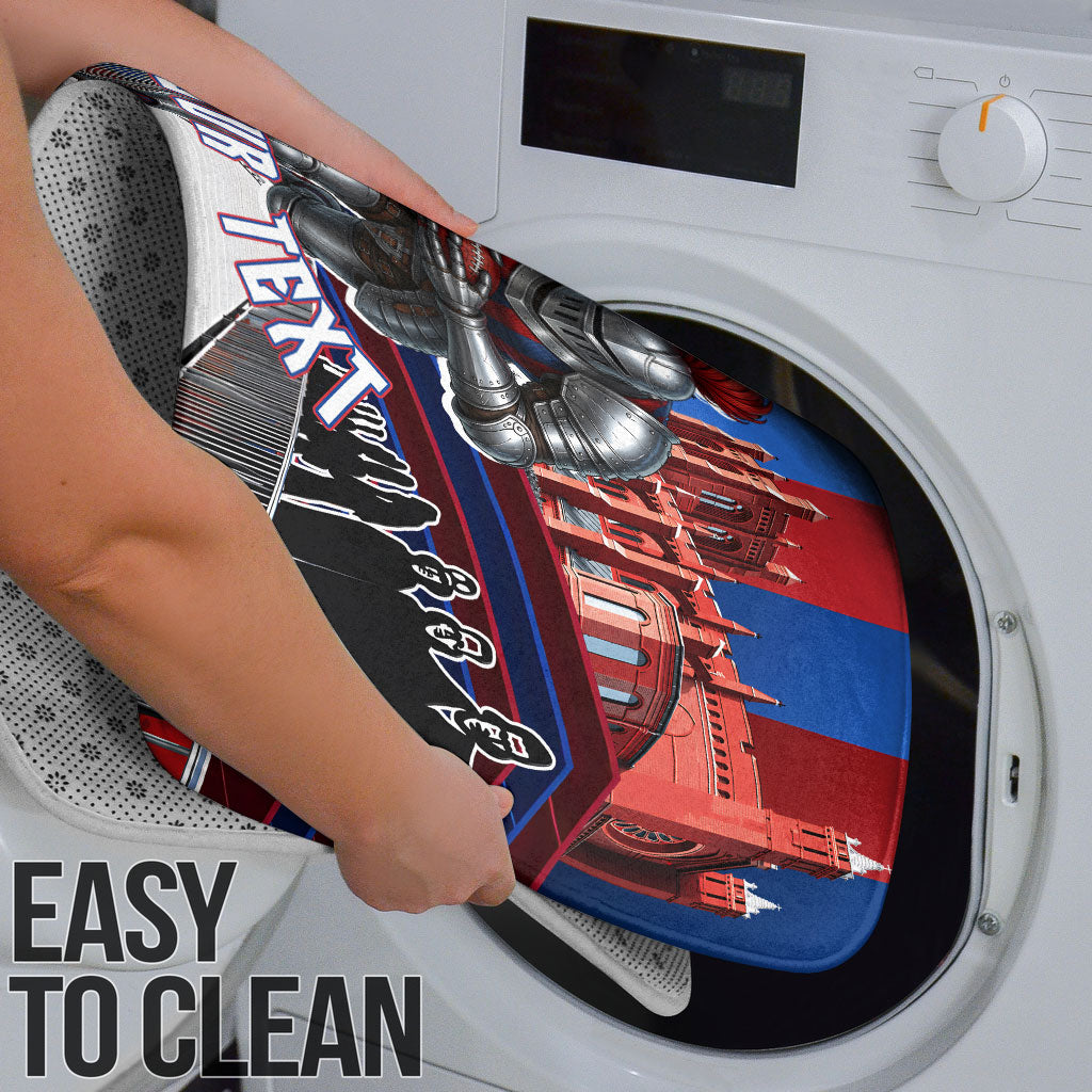 Personalised Newcastle Knights Rugby Bathroom Set Armored Knight Mascot City Landmark Graphic