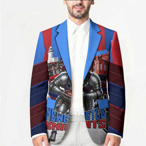 Personalised Newcastle Knights Rugby Blazer Armored Knight Mascot City Landmark Graphic