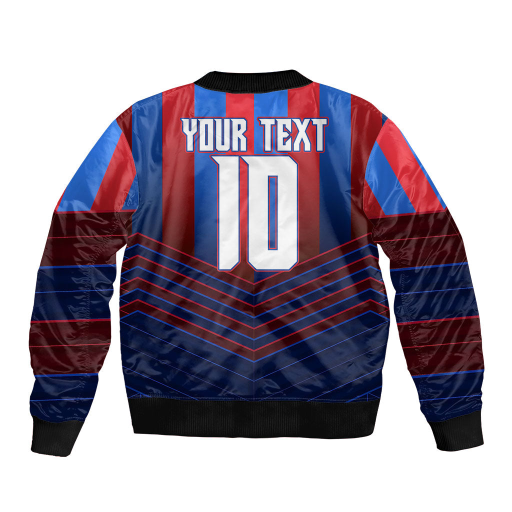 Personalised Newcastle Knights Rugby Bomber Jacket Armored Knight Mascot City Landmark Graphic