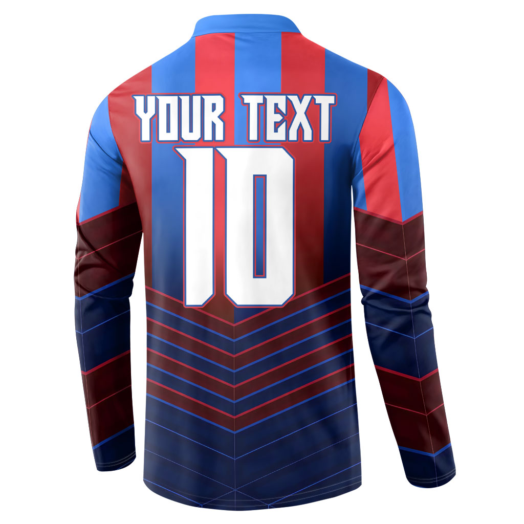 Personalised Newcastle Knights Rugby Button Sweatshirt Armored Knight Mascot City Landmark Graphic