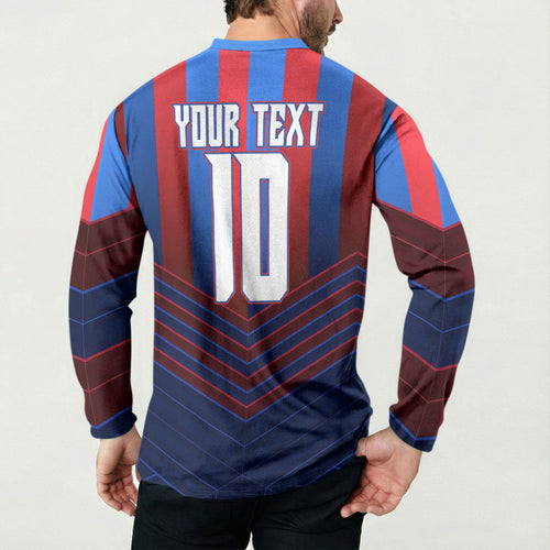 Personalised Newcastle Knights Rugby Button Sweatshirt Armored Knight Mascot City Landmark Graphic